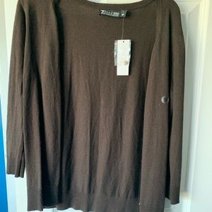 Brown New York & Co Sweater Cardigan S NWT